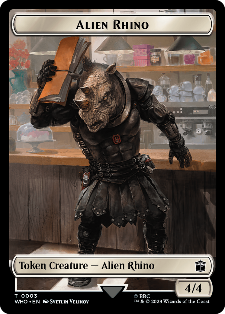 Alien Rhino // Treasure (0030) Double-Sided Token [Doctor Who Tokens] | Exor Games Truro
