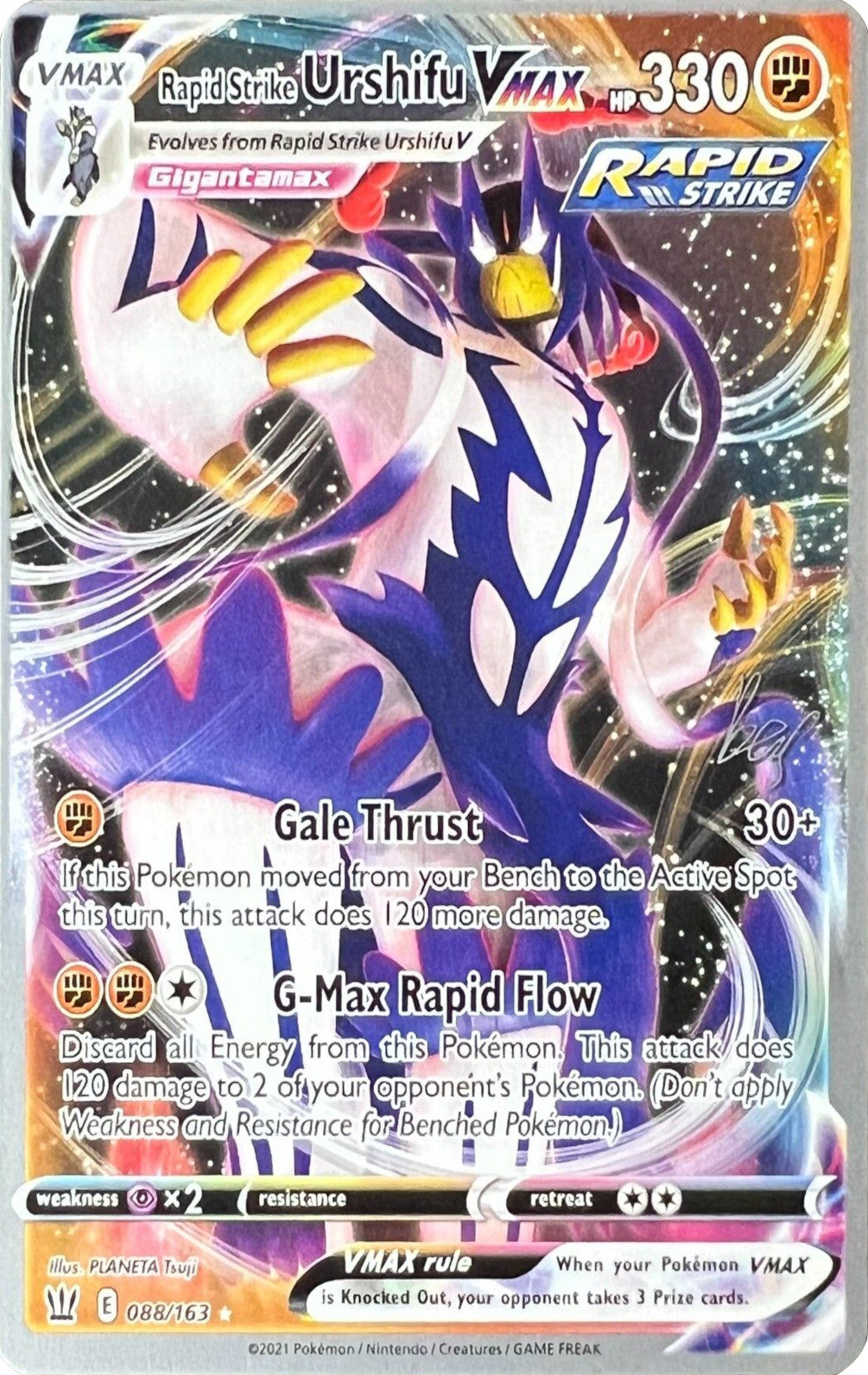 Rapid Strike Urshifu VMAX (088/163) (Cheryl Again - Sebastian Lashmet) [World Championships 2022] | Exor Games Truro