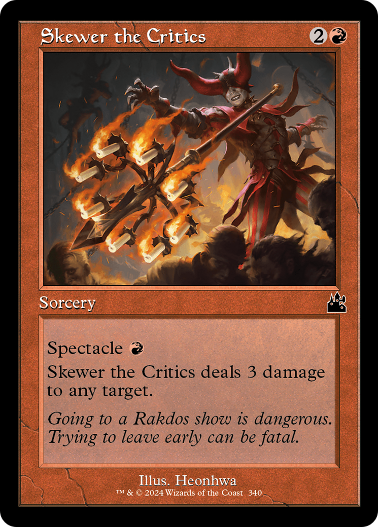 Skewer the Critics (Retro Frame) [Ravnica Remastered] | Exor Games Truro