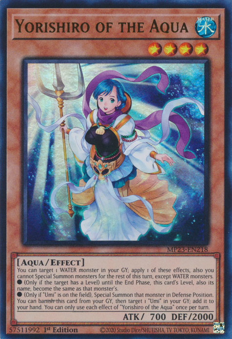 Yorishiro of the Aqua [MP23-EN218] Ultra Rare | Exor Games Truro