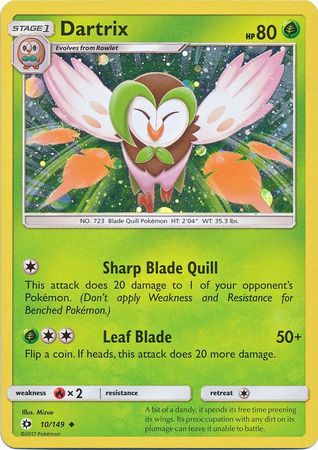 Dartrix (10/149) (Cosmos Holo) [Sun & Moon: Base Set] | Exor Games Truro