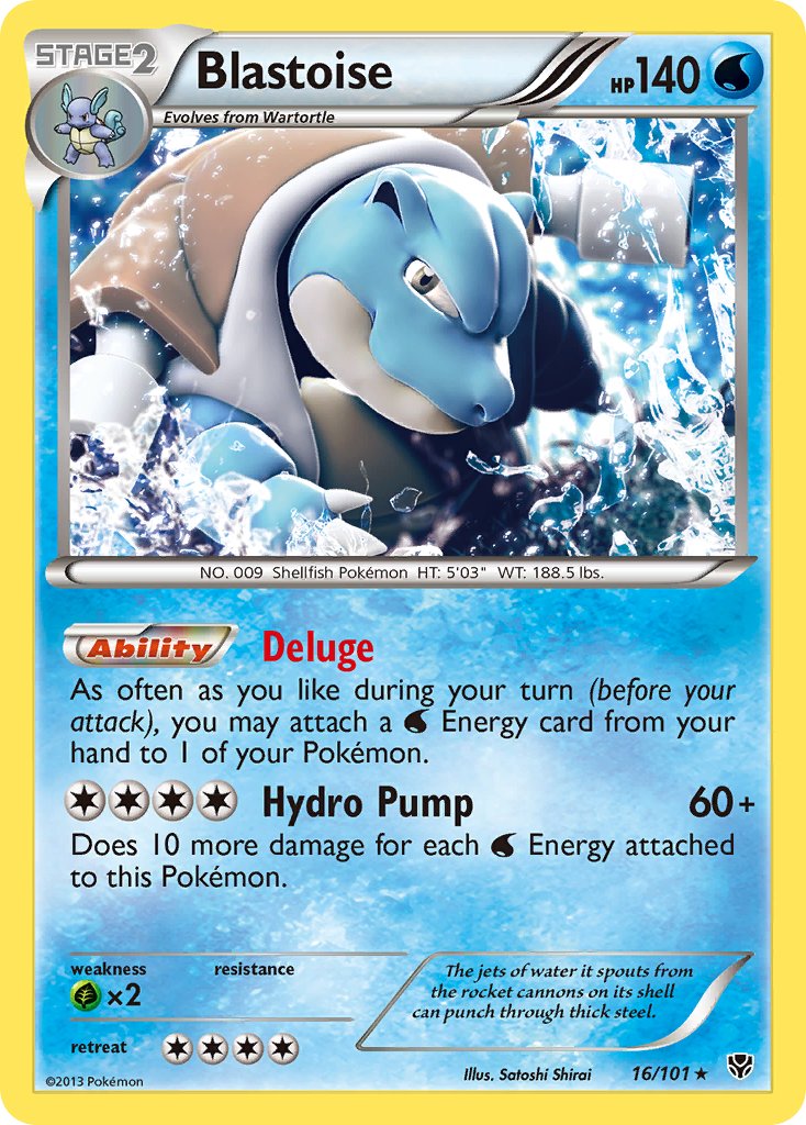 Blastoise (16/101) (Cosmos Holo) (Blister Exclusive) [Black & White: Plasma Blast] | Exor Games Truro