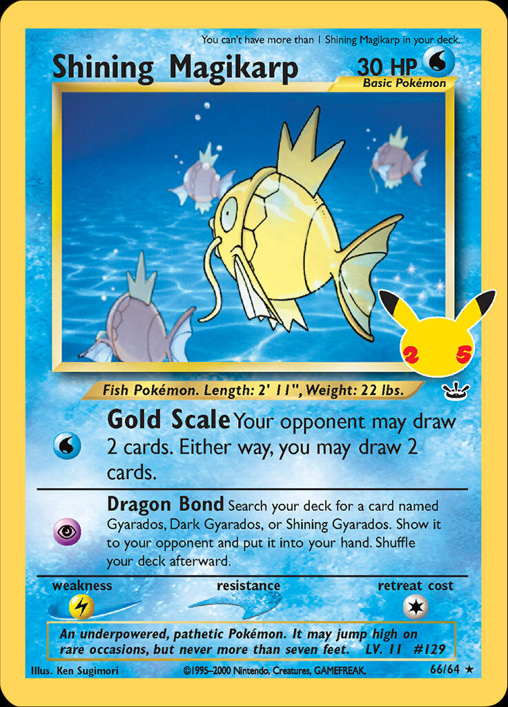 Shining Magikarp (66/64) [Celebrations: 25th Anniversary - Classic Collection] | Exor Games Truro