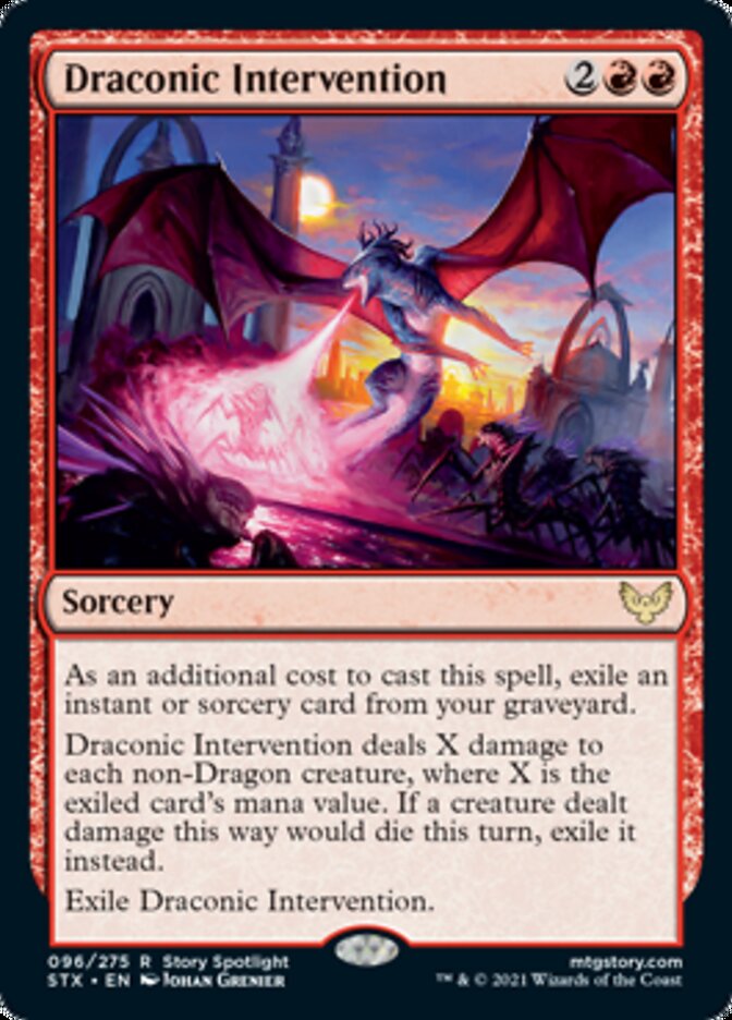 Draconic Intervention [Strixhaven: School of Mages] | Exor Games Truro