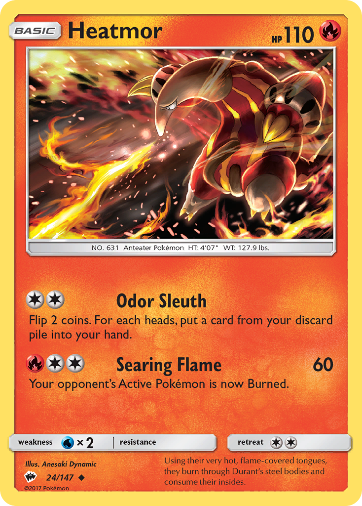 Heatmor (24/147) [Sun & Moon: Burning Shadows] | Exor Games Truro