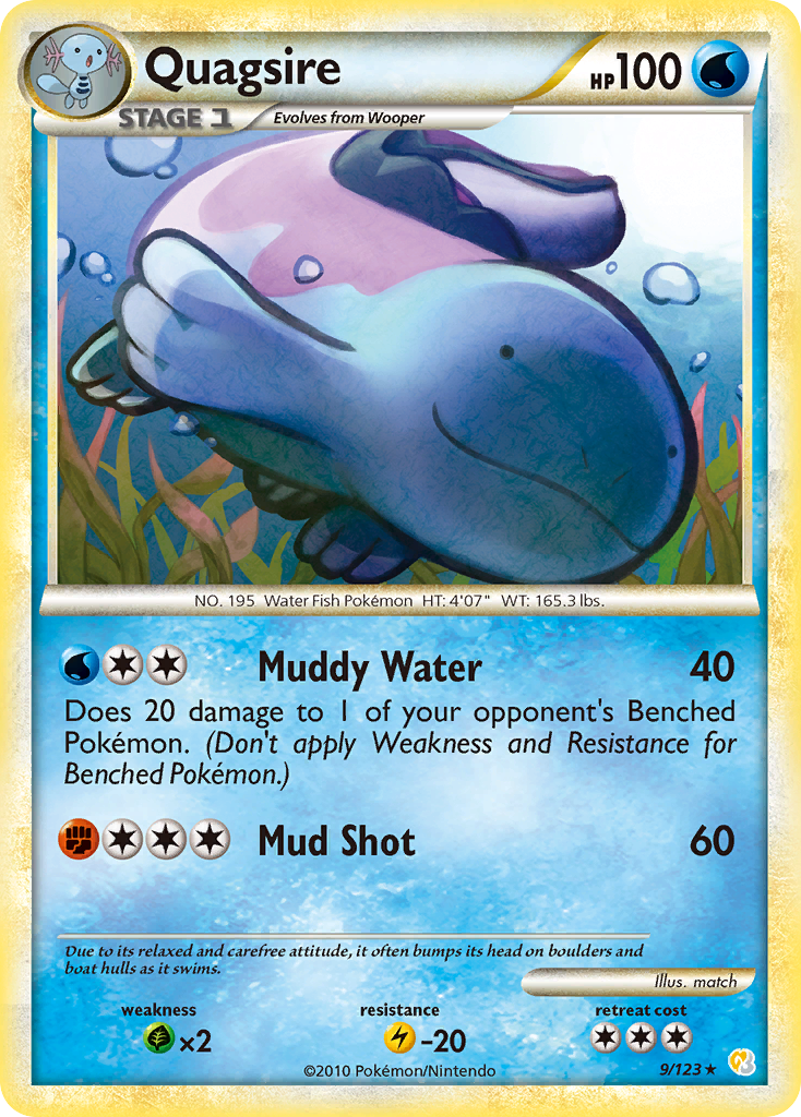 Quagsire (9/123) [HeartGold & SoulSilver: Base Set] | Exor Games Truro