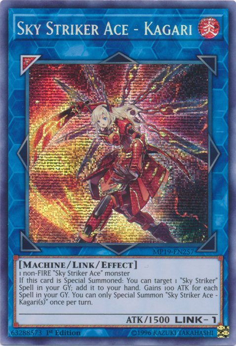 Sky Striker Ace - Kagari [MP19-EN257] Prismatic Secret Rare | Exor Games Truro