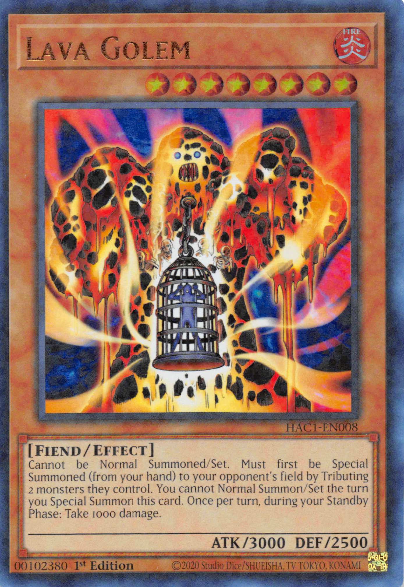 Lava Golem (Duel Terminal) [HAC1-EN008] Parallel Rare | Exor Games Truro