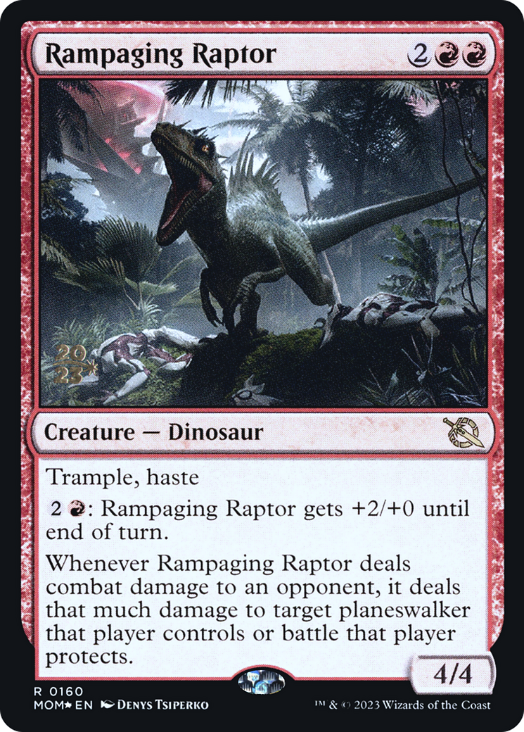 Rampaging Raptor [March of the Machine Prerelease Promos] | Exor Games Truro