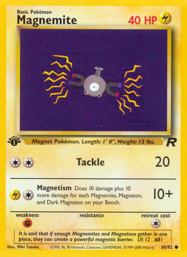 Magnemite (60/82) [Team Rocket 1st Edition] | Exor Games Truro