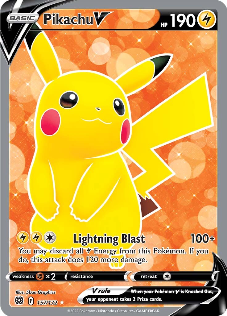 Pikachu V (157/172) [Sword & Shield: Brilliant Stars] | Exor Games Truro