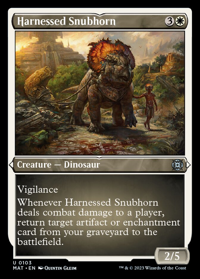 Harnessed Snubhorn (Foil Etched) [March of the Machine: The Aftermath] | Exor Games Truro