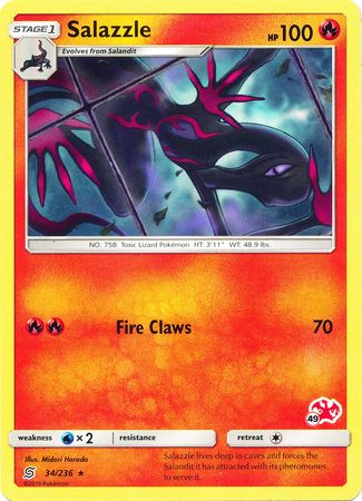 Salazzle (34/236) (Charizard Stamp #49) [Battle Academy 2020] | Exor Games Truro