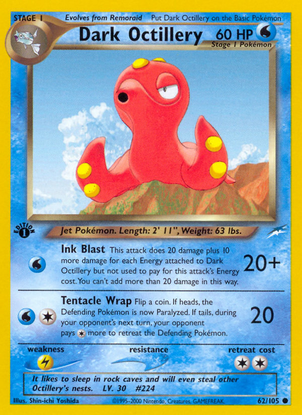 Dark Octillery (62/105) [Neo Destiny 1st Edition] | Exor Games Truro