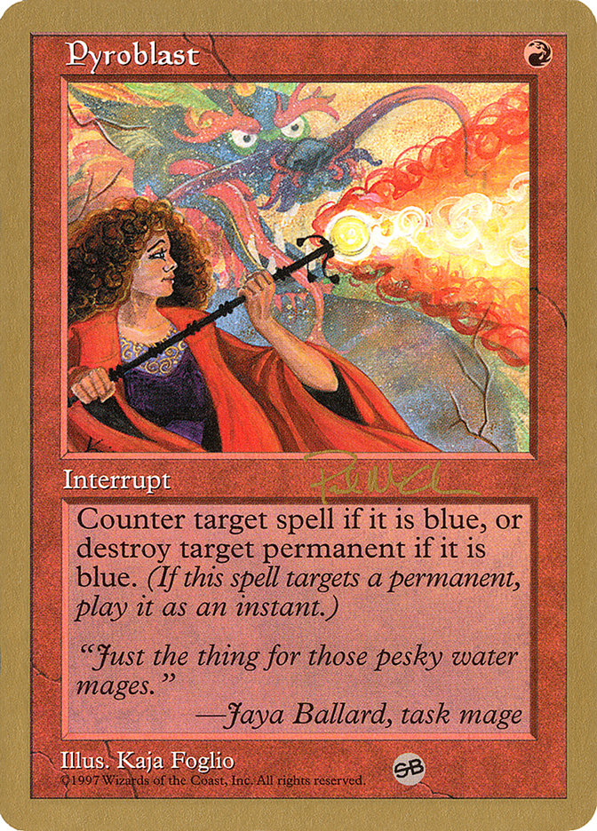 Pyroblast (Paul McCabe) (SB) [World Championship Decks 1997] | Exor Games Truro