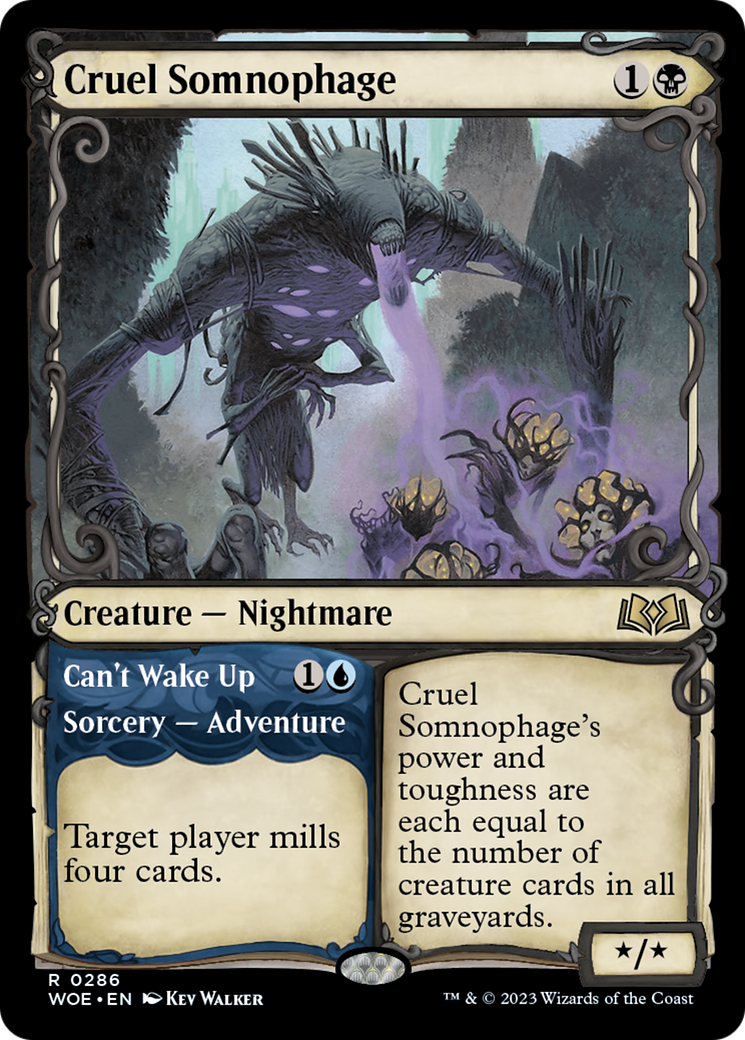 Cruel Somnophage // Can't Wake Up (Showcase) [Wilds of Eldraine] | Exor Games Truro