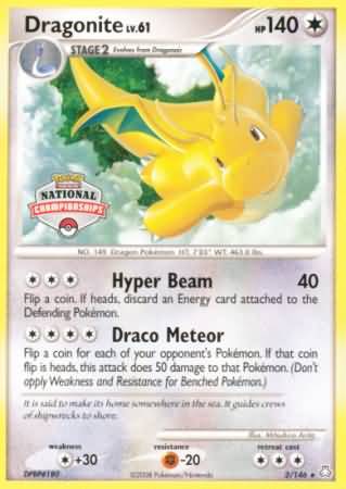 Dragonite (2/146) (National Championship) [Diamond & Pearl: Legends Awakened] | Exor Games Truro