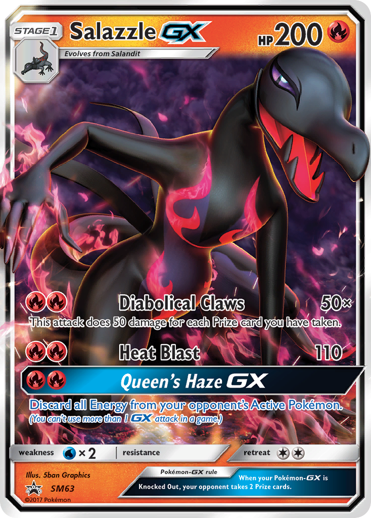 Salazzle GX (SM63) [Sun & Moon: Black Star Promos] | Exor Games Truro