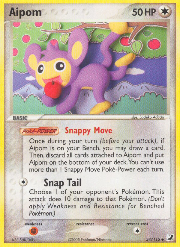 Aipom (34/115) [EX: Unseen Forces] | Exor Games Truro