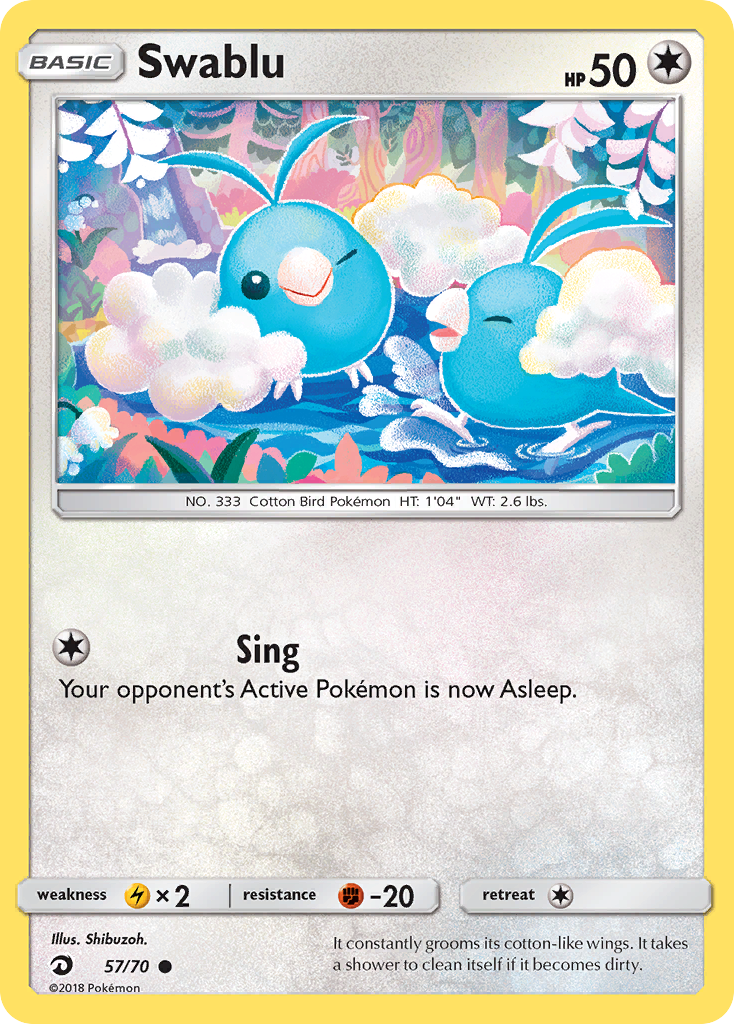 Swablu (57/70) [Sun & Moon: Dragon Majesty] | Exor Games Truro