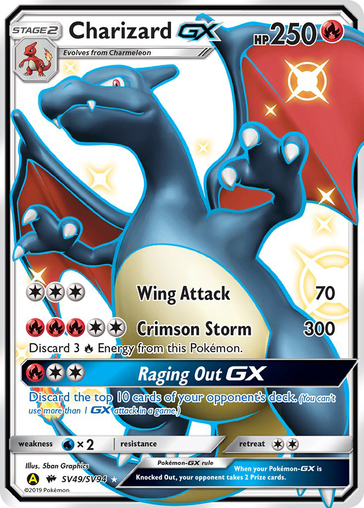 Charizard GX (SV49/SV94) [Sun & Moon: Hidden Fates - Shiny Vault] | Exor Games Truro