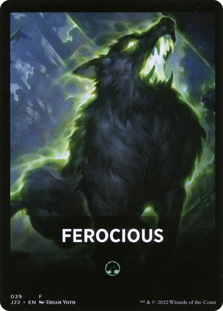 Ferocious Theme Card [Jumpstart 2022 Front Cards] | Exor Games Truro