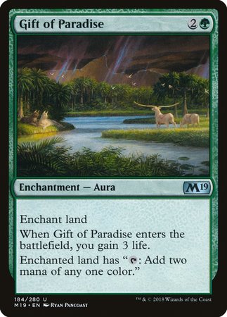 Gift of Paradise [Core Set 2019] | Exor Games Truro