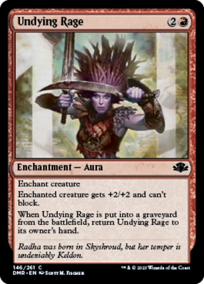 Undying Rage [Dominaria Remastered] | Exor Games Truro