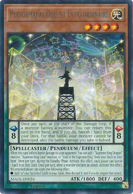 Performapal Duelist Extraordinaire [MAZE-EN024] Rare | Exor Games Truro