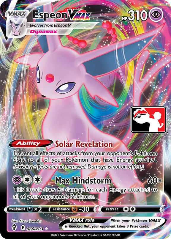 Espeon VMAX (065/203) [Prize Pack Series One] | Exor Games Truro