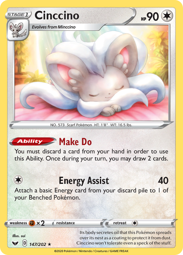 Cinccino (147/202) [Sword & Shield: Base Set] | Exor Games Truro