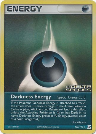 Darkness Energy (103/113) (Stamped) [EX: Delta Species] | Exor Games Truro