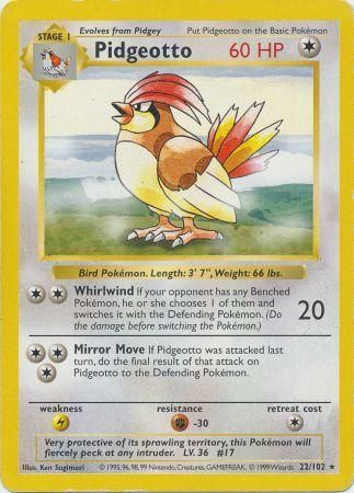 Pidgeotto (22/102) [Base Set Shadowless Unlimited] | Exor Games Truro