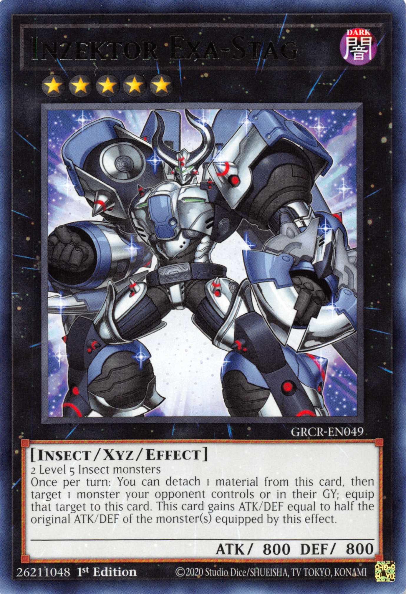 Inzektor Exa-Stag [GRCR-EN049] Rare | Exor Games Truro