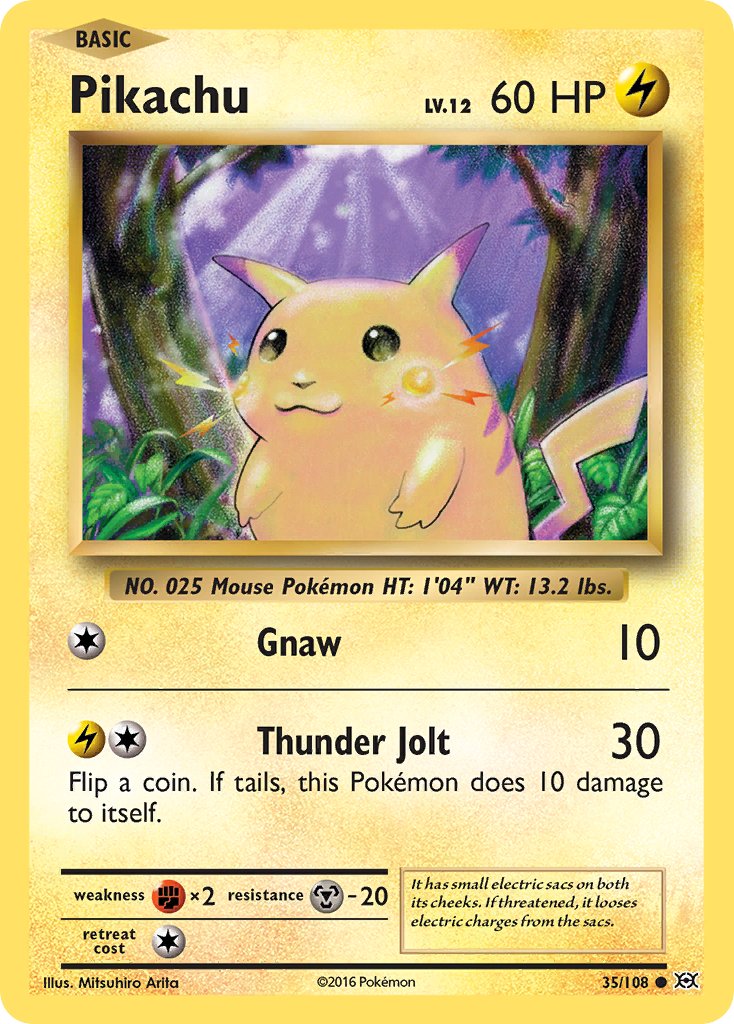 Pikachu (35/108) (Theme Deck Exclusive) (Cracked Ice Holo) [XY: Evolutions] | Exor Games Truro