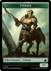 Saproling // Centaur Double-Sided Token [Ravnica Remastered Tokens] | Exor Games Truro