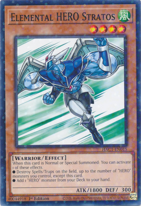 Elemental HERO Stratos (Duel Terminal) [HAC1-EN015] Common | Exor Games Truro