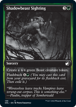 Shadowbeast Sighting [Innistrad: Double Feature] | Exor Games Truro