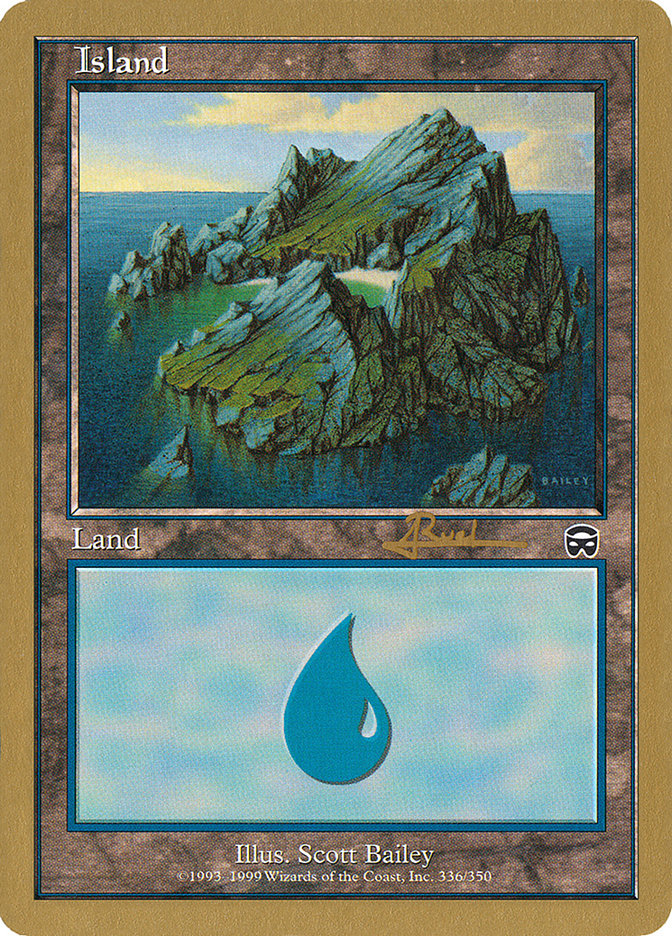 Island (ar336a) (Antoine Ruel) [World Championship Decks 2001] | Exor Games Truro