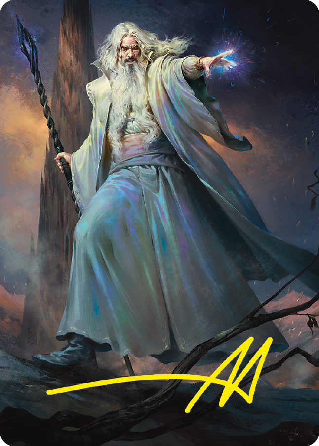 Saruman of Many Colors Art Card (Gold-Stamped Signature) [The Lord of the Rings: Tales of Middle-earth Art Series] | Exor Games Truro