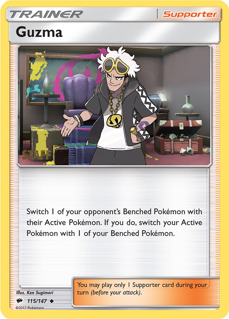 Guzma (115/147) (Regional Championships Staff) [Sun & Moon: Burning Shadows] | Exor Games Truro