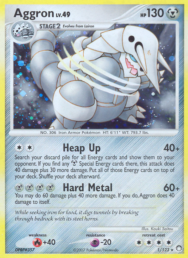 Aggron (1/123) [Diamond & Pearl: Mysterious Treasures] | Exor Games Truro