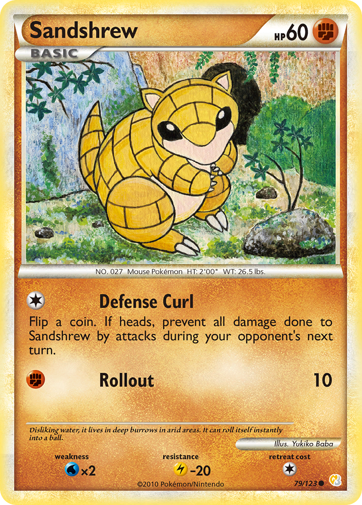 Sandshrew (79/123) [HeartGold & SoulSilver: Base Set] | Exor Games Truro