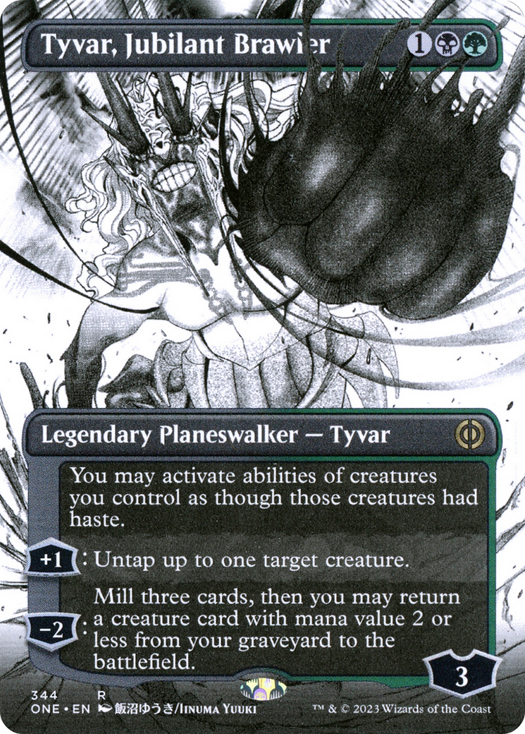 Tyvar, Jubilant Brawler (Borderless Manga) [Phyrexia: All Will Be One] | Exor Games Truro