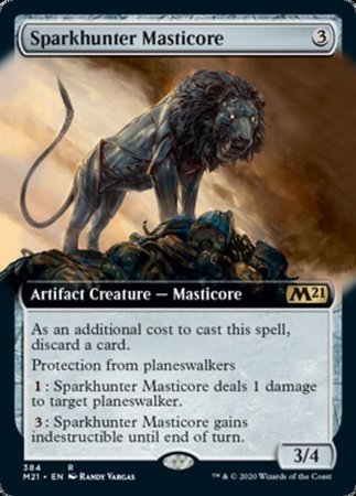 Sparkhunter Masticore (Extended Art) [Core Set 2021] | Exor Games Truro