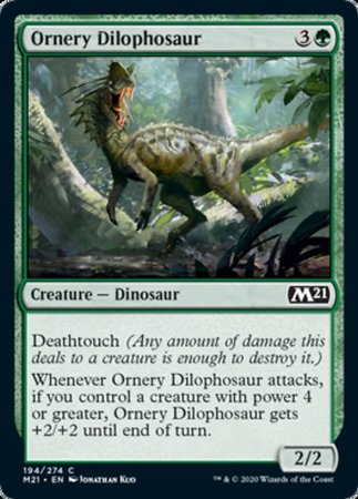 Ornery Dilophosaur [Core Set 2021] | Exor Games Truro