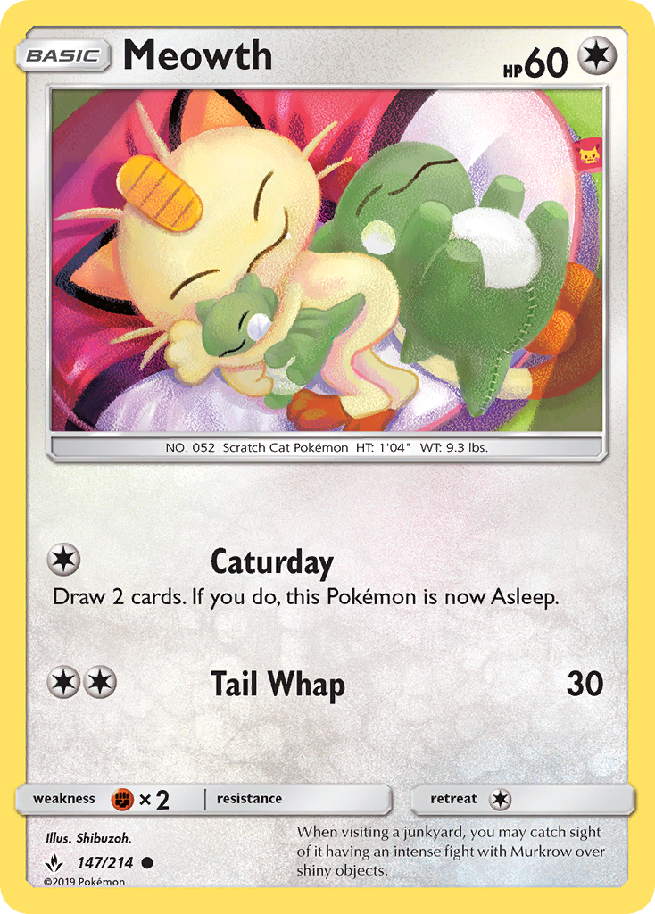 Meowth (147/214) [Sun & Moon: Unbroken Bonds] | Exor Games Truro
