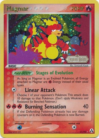 Magmar (21/92) (Stamped) [EX: Legend Maker] | Exor Games Truro
