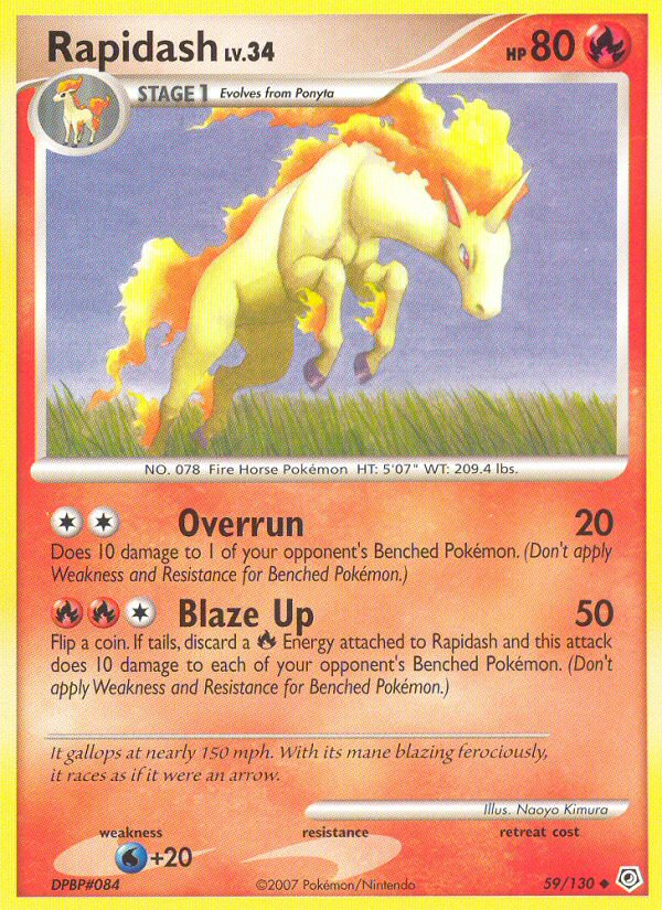 Rapidash (59/130) [Diamond & Pearl: Base Set] | Exor Games Truro