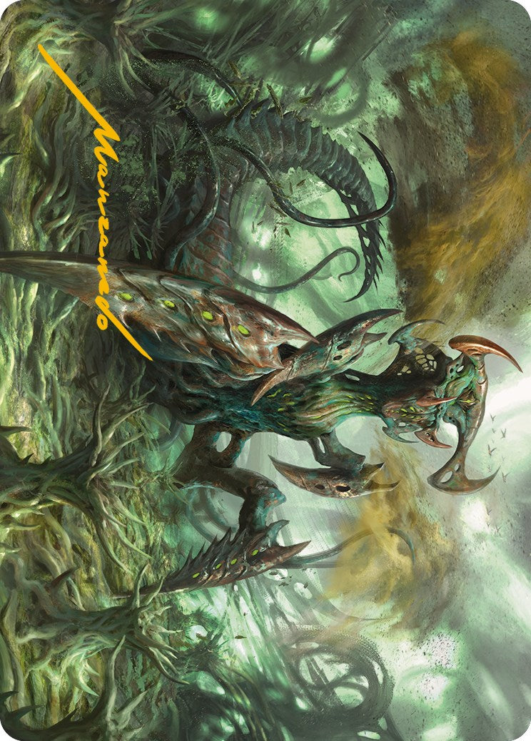 Zopandrel, Hunger Dominus Art Card (Gold-Stamped Signature) [Phyrexia: All Will Be One Art Series] | Exor Games Truro